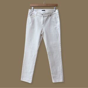 J. McLAUGHLIN Lexi 4‎ Way Stretch Denim Jean | Ivory Off White  | Size 8